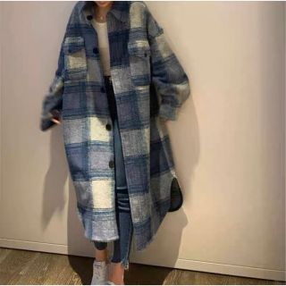 【新品・送料込】チェックコート(ロングコート)
