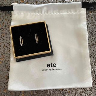 エテ(ete)のete フープピアス K10YG イエローゴールド(ピアス)