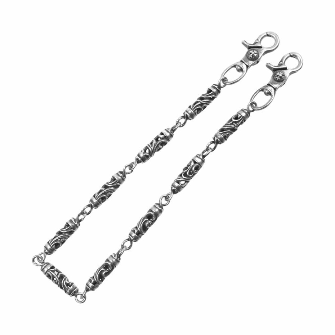 Chrome Hearts(クロムハーツ)のCHROME HEARTS クロムハーツ（原本無） ウォレットチェーン 9LINK ROLLER LONG-T 2クリップ ロング ローラー ウォレットチェーン シルバー系【中古】 メンズのファッション小物(ウォレットチェーン)の商品写真