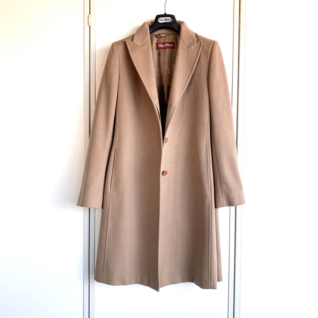 名入れ無料】 Max Mara チェスターコート 艶感美しいカシミヤ100% 新品