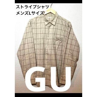 ジーユー(GU)のGU/シャツ/チェック/ストライプ/ベージュ/ホワイト/(シャツ)