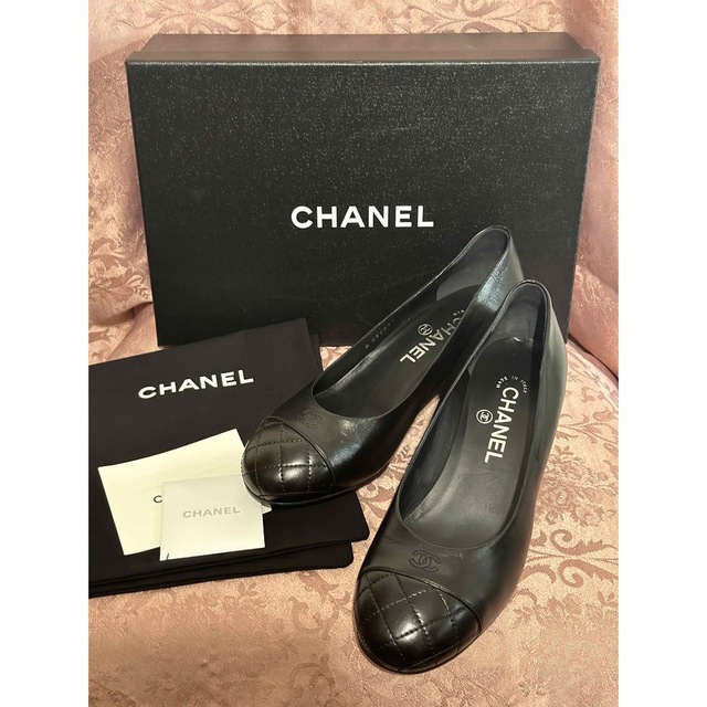 【値下げ中】CHANEL ブラック　パンプス