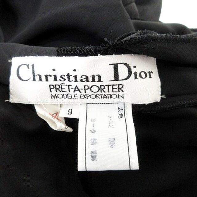 Christian Dior(クリスチャンディオール)のクリスチャンディオール ワンピース ベロア 切替 9 ブラック レディースのワンピース(ひざ丈ワンピース)の商品写真