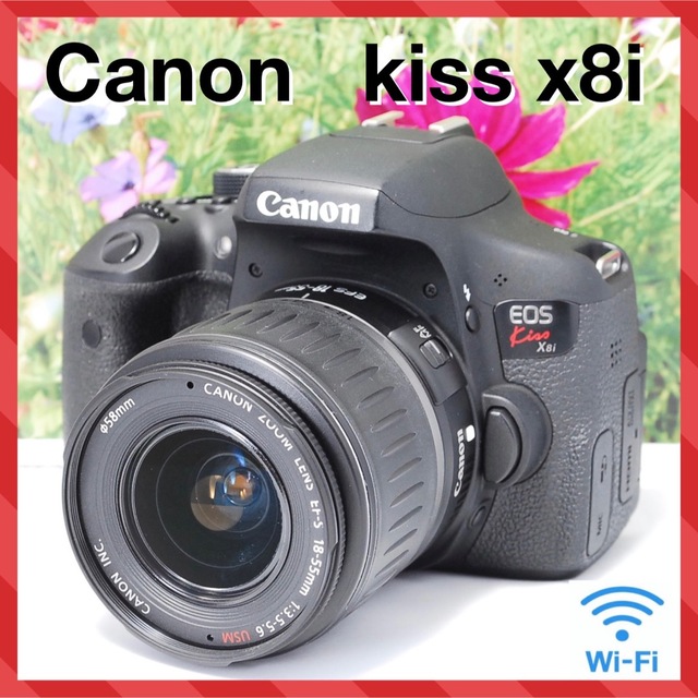 限定版 Canon レンズキット❤ x8i kiss EOS ❤️wifi転送OK❤️Canon ...