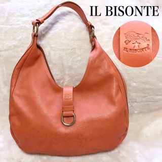 イルビゾンテ(IL BISONTE)のIL BISONTE リング 装飾 オールレザー ショルダーバッグ キャメル(ショルダーバッグ)