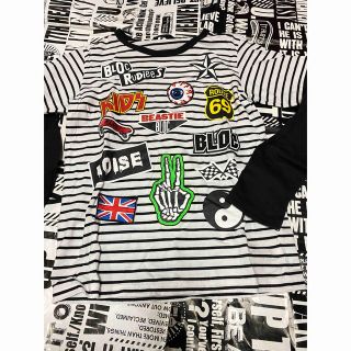 ブロック(BLOC)のBLOC★ROCK!!美品 ワッペン ロンＴ ボーダー 長袖 トップス(Tシャツ/カットソー)