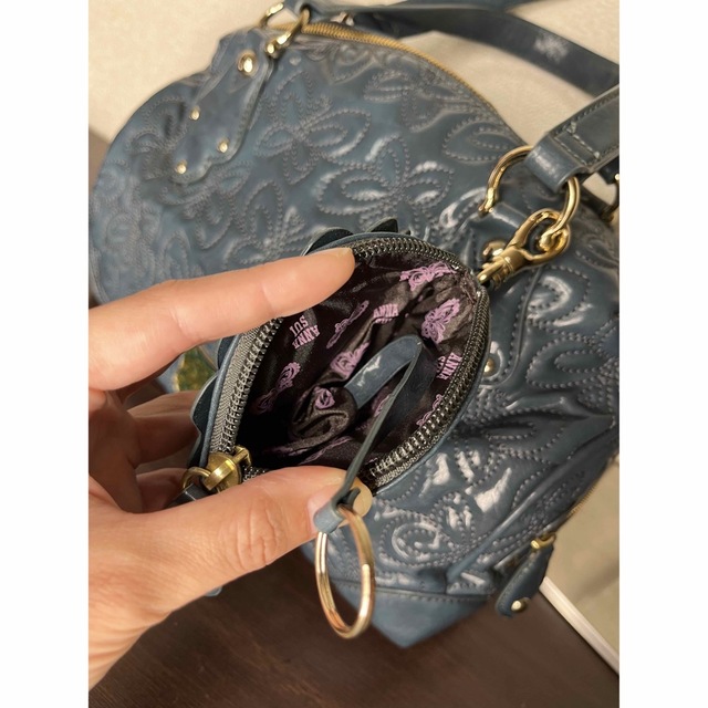 ☆希少美品☆ANNA SUI アナスイ 花柄キルティング トートバッグ レザー-