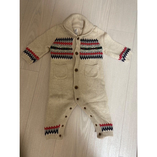 babyGAP(ベビーギャップ)のbaby Gap ロンパース カバーオール ニット キッズ/ベビー/マタニティのベビー服(~85cm)(ロンパース)の商品写真