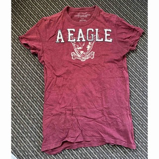 アメリカンイーグル(American Eagle)のAE アメリカンイーグル　シャツ　半袖　7w 赤　カットソー(Tシャツ/カットソー(半袖/袖なし))