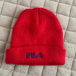 フィラ(FILA)のkids FILA ニット帽　55㎝〜57㎝　赤(帽子)