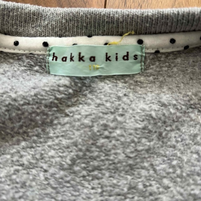 hakka kids(ハッカキッズ)の厚手トレーナー地カーディガン　110 ハッカキッズ   キッズ/ベビー/マタニティのキッズ服女の子用(90cm~)(カーディガン)の商品写真