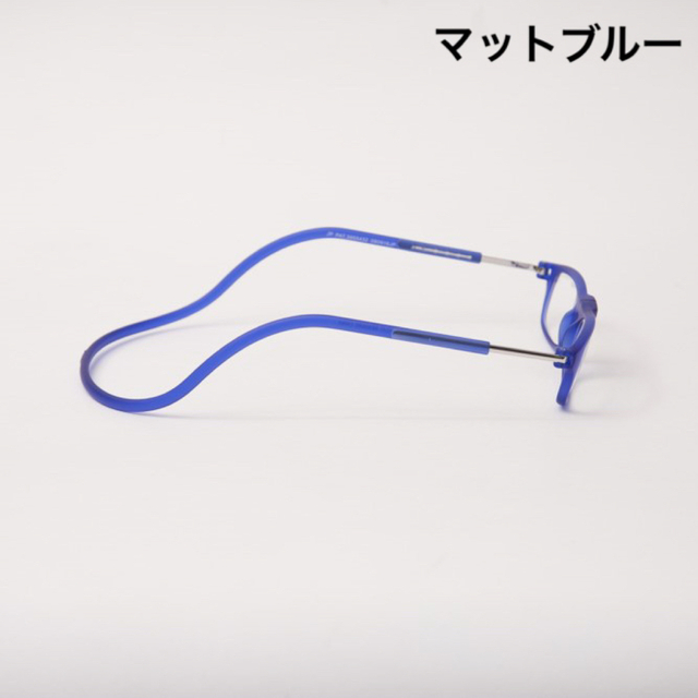 クリックリーダー　マット　ブルー　老眼鏡　度数＋３.０ レディースのファッション小物(サングラス/メガネ)の商品写真
