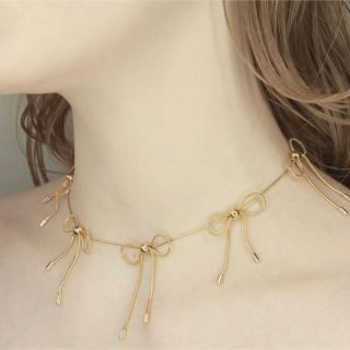 ウォール(WALL)の【最終値下げ】Marland Backus BOW NECKLACE Gold(ネックレス)