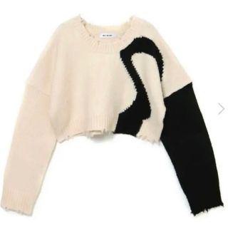 バブルス(Bubbles)のMelt the lady M nuance logo knit(ニット/セーター)