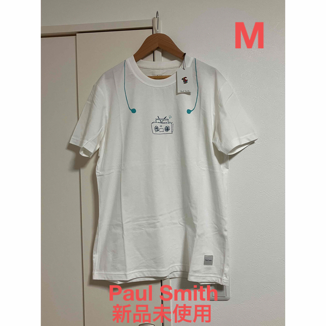 新品未使用タグ付き Paul Smith ポールスミス イヤホン Tシャツ M