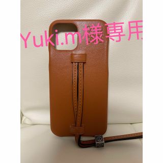 Yuki.m様専用ページ　ストラップiPhoneケース　11茶色(iPhoneケース)