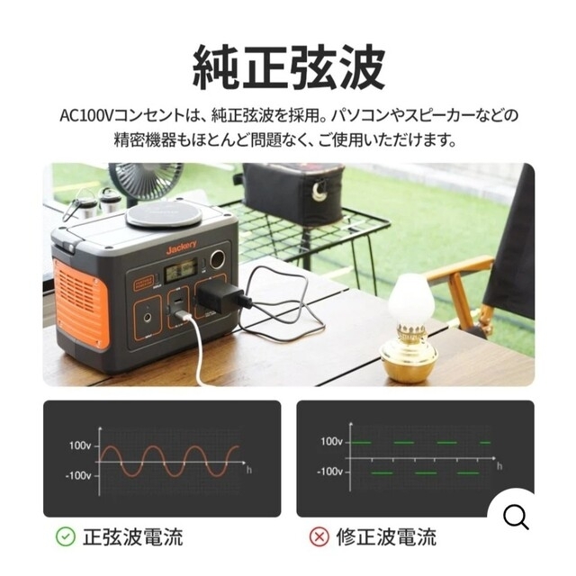 Jackery ポータブル電源 240 スマホ/家電/カメラのスマートフォン/携帯電話(バッテリー/充電器)の商品写真