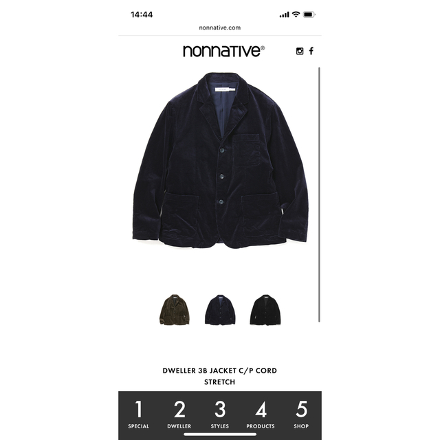 nonnative DWELLER 3B JACKET C/P CORD STR