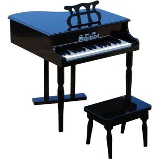 トイピアノ　グランドピアノ　ベンチ付きお子様向け ブラック 30鍵盤(ピアノ)