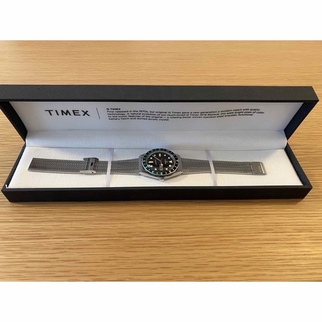 TIMEX(タイメックス)のTIMEX（タイメックス）　Q TIMEX  グリーン×ブラック 38mm メンズの時計(腕時計(アナログ))の商品写真