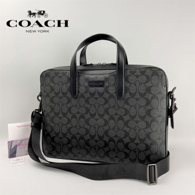 COACHライン新品●コーチ● 新型 シグネチャー 2WAY ビジネスバッグ ブリーフケース