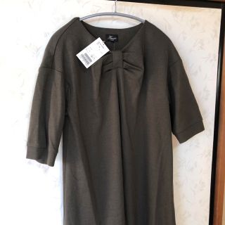 ハリス(Harriss)の【新品/未使用】Harriss❗️ ハリス　ワンピース　定価2.5万　ブラウンS(ひざ丈ワンピース)