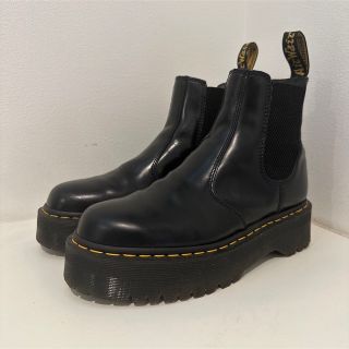 ドクターマーチン(Dr.Martens)のDr.Martens 2976QUAD 黒 厚底 サイドゴア チェルシー　UK7(ブーツ)