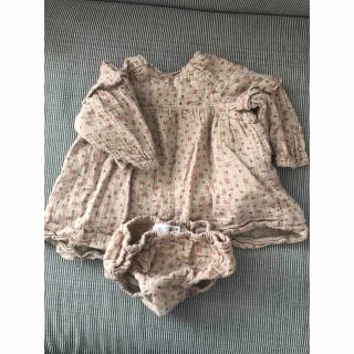 ザラキッズ(ZARA KIDS)のzarakids 小花柄ブラウス　セット(ワンピース)