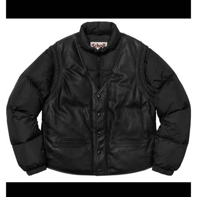 Supreme Down Leather Vest  Jacket schott