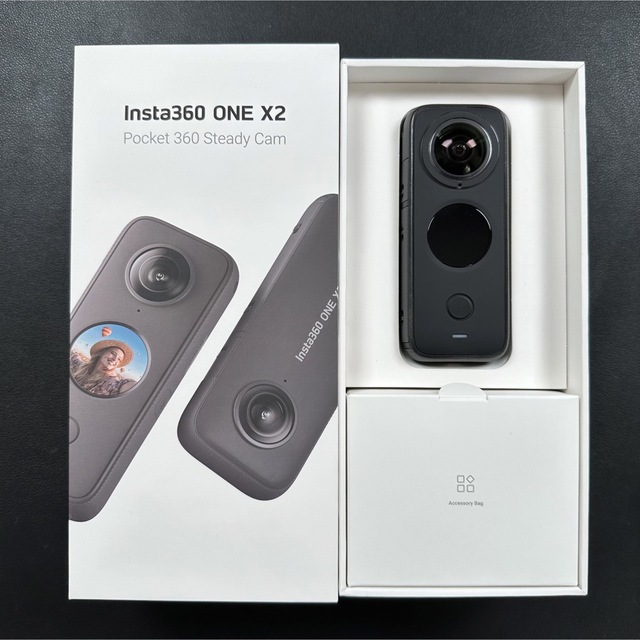 【保護レンズ付き】Insta360 ONE X2【美品】 スマホ/家電/カメラのカメラ(ビデオカメラ)の商品写真