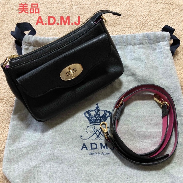取寄商品 美品✨A.D.M.J ショルダーバッグ クラウン 王冠 キー 鍵
