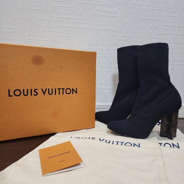 レザーヒールルイヴィトン⭐Louis Vuitton ⭐シルエットラインアンクルブーツ⭐39