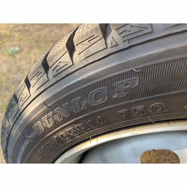 DUNLOP - 送料込2本 ダンロップ スタッドレスタイヤ 155 65 R14 鉄