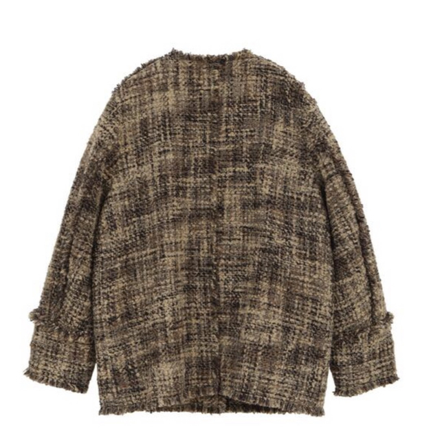 CLANE - NO COLOR TWEED JACKET/クラネ ノーカラーツイードジャケット