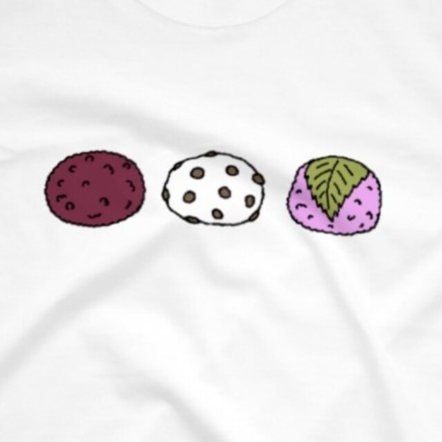 おもち Tシャツ おはぎ 豆大福 桜もち おもしろ レディースのトップス(Tシャツ(半袖/袖なし))の商品写真