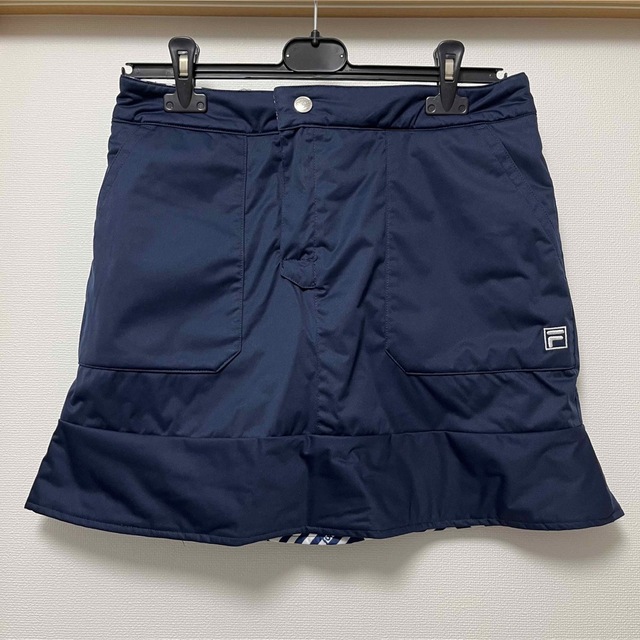 FILA(フィラ)のFILA GOLF フィラゴルフ リバーシブル中綿スカート ネイビー×白 スポーツ/アウトドアのゴルフ(ウエア)の商品写真