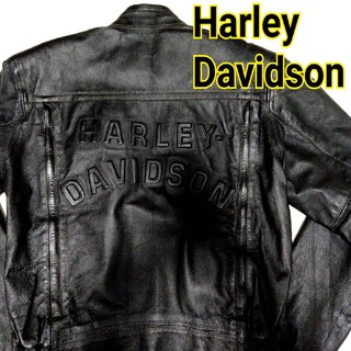 ハーレーダビッドソン(Harley Davidson)の希少　激レア　ハーレーダビッドソン レザー シングル　ライダースジャケット 本革(ライダースジャケット)