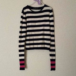 ザラ(ZARA)のZARA リブロンT トップス　ボーダー　ZARAキッズ(Tシャツ/カットソー)