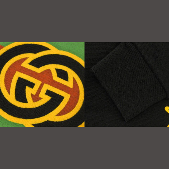 Gucci(グッチ)のグッチ 良品 パーカー スウェット プルオーバー GGロゴ プリント 黒 XS レディースのトップス(パーカー)の商品写真