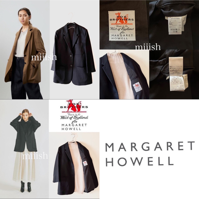 MARGARET HOWELL(マーガレットハウエル)の美品 最高級スコティッシュカシミヤ100% クルーネックニット 8.6万 レディースのジャケット/アウター(テーラードジャケット)の商品写真