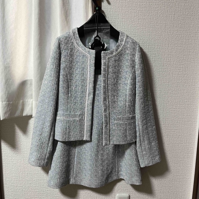 RIOMARU(リオマル)のツイード　スーツ　9号 レディースのフォーマル/ドレス(スーツ)の商品写真