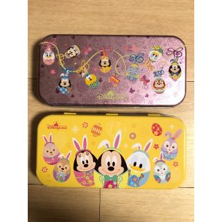 ディズニー(Disney)の香港　ディズニーランド　ホテル　アメニティ　缶　2個　イースター　disney(ペンケース/筆箱)