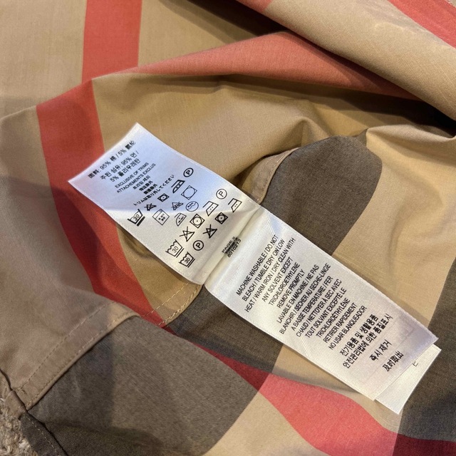 BURBERRY - BURBERRY チェック ストレッチコットンポプリン シャツの