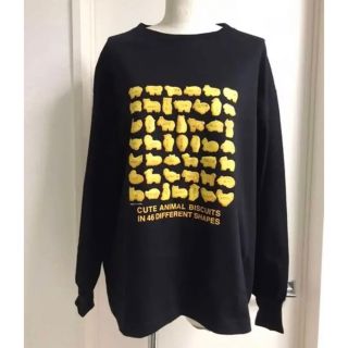 ジーユー(GU)のGU たべっ子どうぶつ ロングスリーブT ブラック 黒 L 新品 ロンT(Tシャツ(長袖/七分))