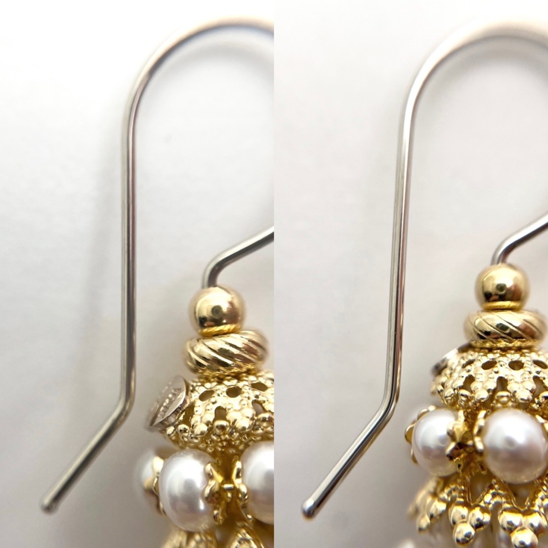 ピアス フックタイプ スイング 真珠 ジュエリー アクセサリー 18KT 18