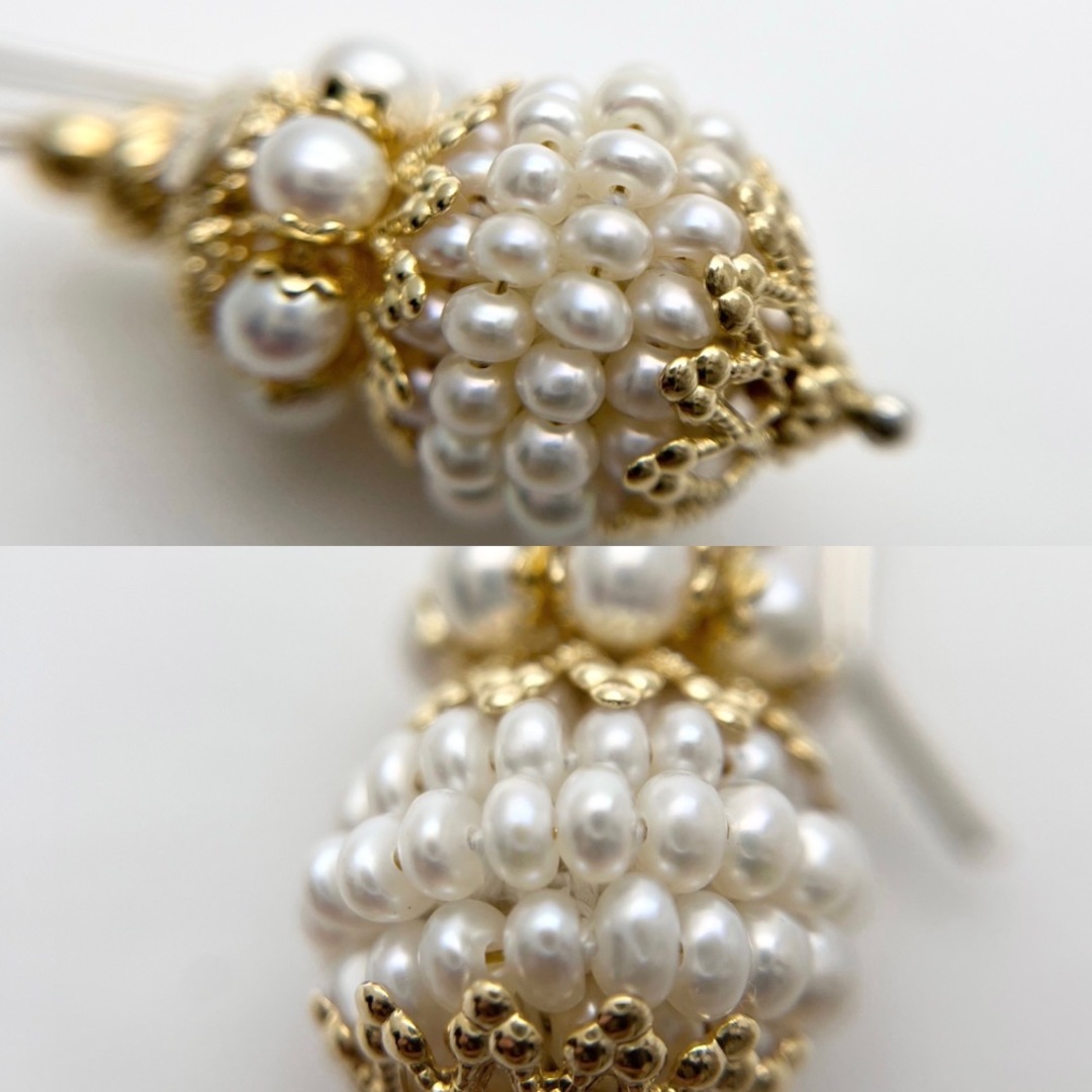 ピアス フックタイプ スイング 真珠 ジュエリー アクセサリー 18KT 18