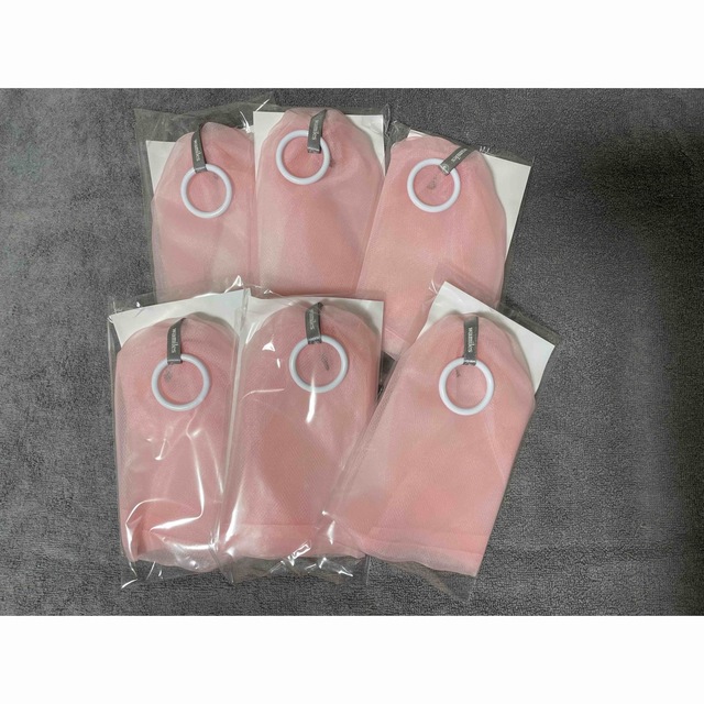 泡立てネット　ピンク×6 コスメ/美容のスキンケア/基礎化粧品(洗顔ネット/泡立て小物)の商品写真