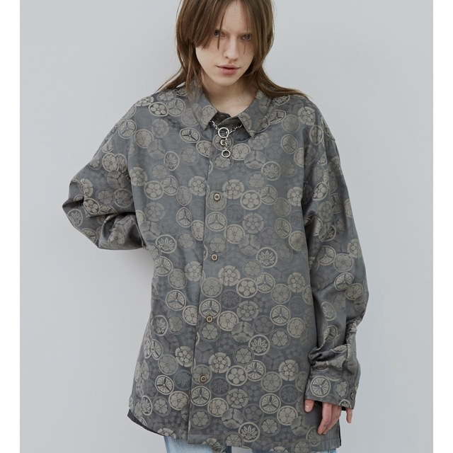 AIVER 和柄ジャガードL/Sシャツ メンズのトップス(シャツ)の商品写真
