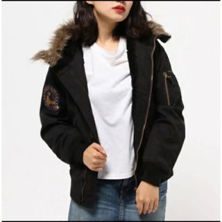 HYSTERIC GLAMOUR - ヒステリックグラマー☆N-2B ミリタリー ジャケット ガールワッペン ブラック