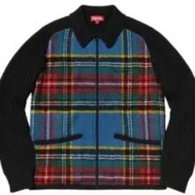 Lサイズ　supreme Plaid Front Zip Sweater